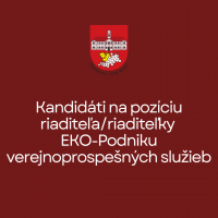 Kandidáti na pozíciu riaditeľa/riaditeľky EKO-Podniku VPS